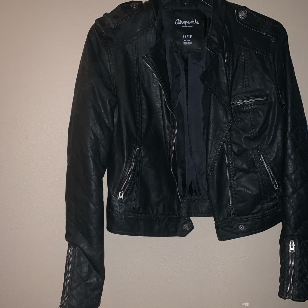 SOLDDDD.    Faux leather jacket